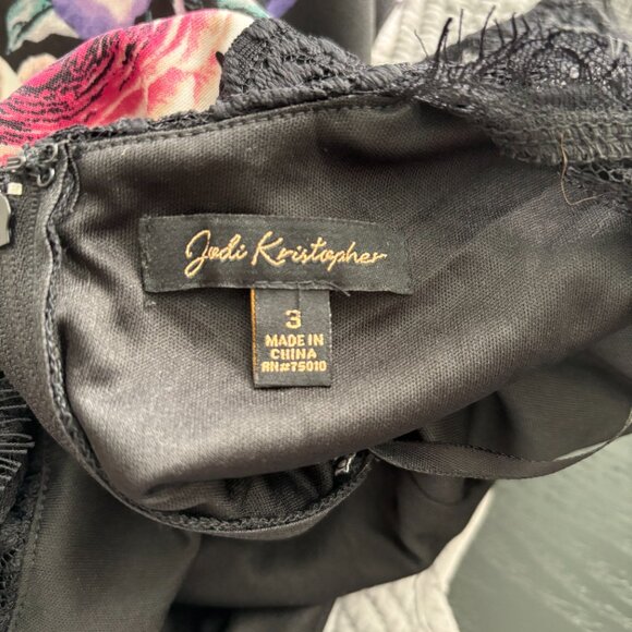 Jodi Kristopher Lace Top with Built in Bra Fit & Flare Dress Size 3/4 NWT - Picture 7 of 9